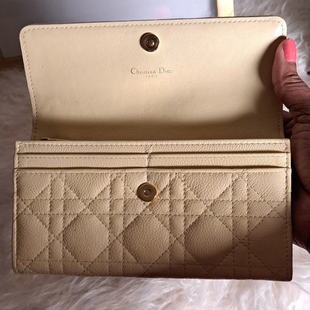 Christian Dior Caro Orchid Long Wallet